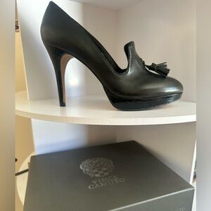 Vince Camuto Black Tassel Heels